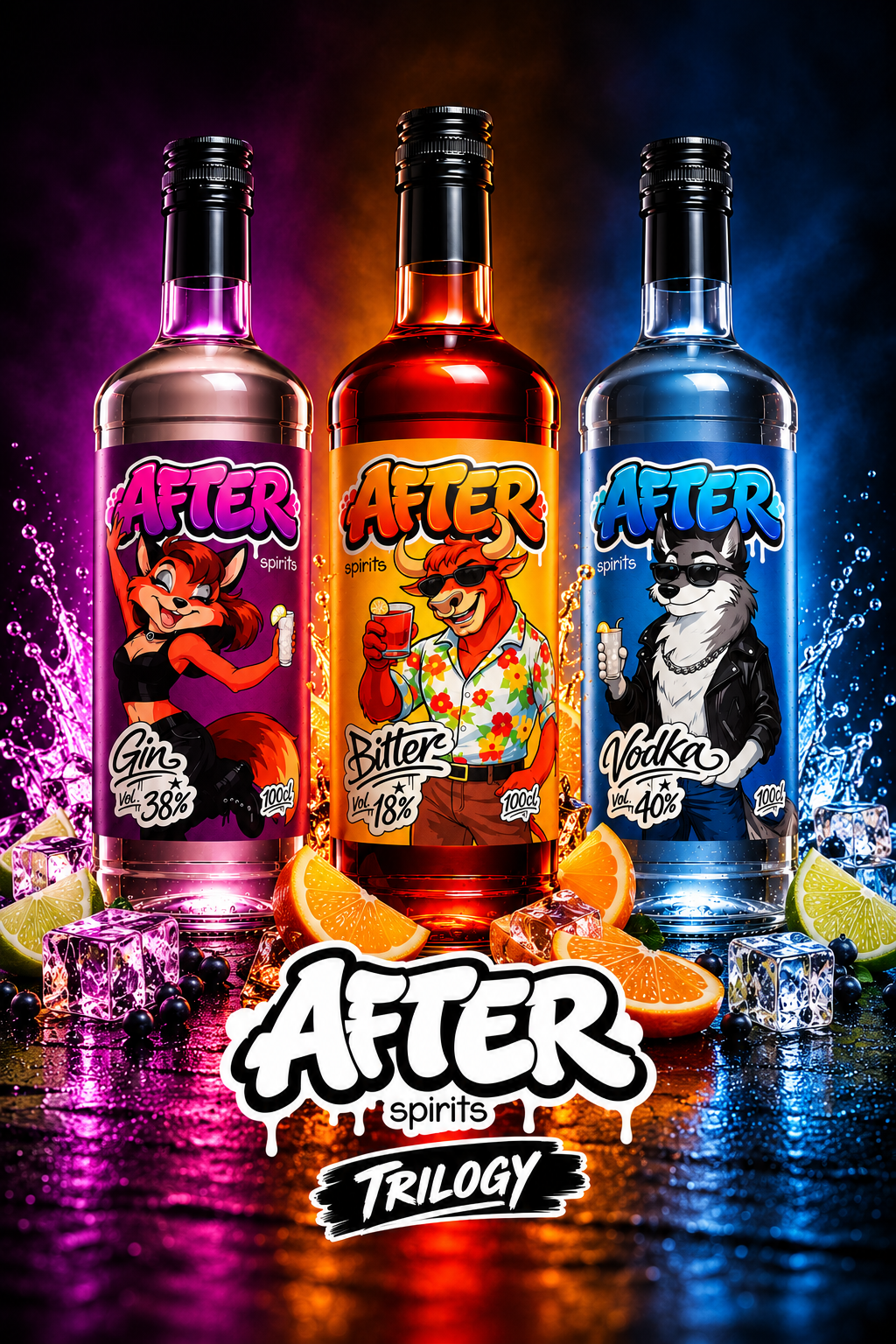 AFTER Trilogy – Gin, Vodka & Bitter (3 x 1 LT)